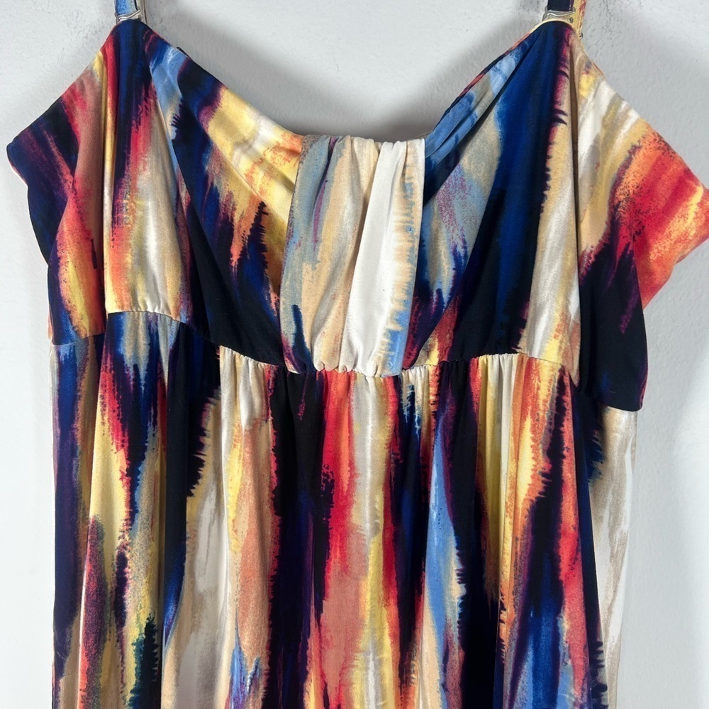 Soma Stretchy Patterned Maxi Dress Removable Straps XL - Picture 2 of 5